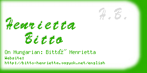 henrietta bitto business card